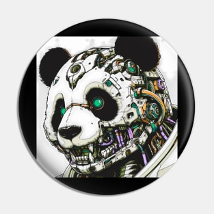 Cyborg Panda Pin