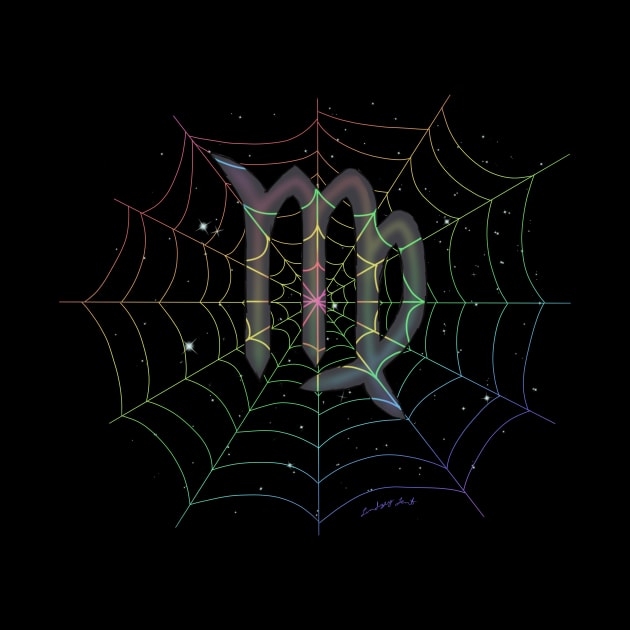 Rainbow Spiderweb Virgo by HauntedIndigo