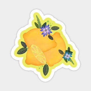 Zesty Citrus Delight: Lemon-Themed Design Magnet