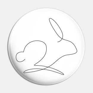 One line rabbit Pin