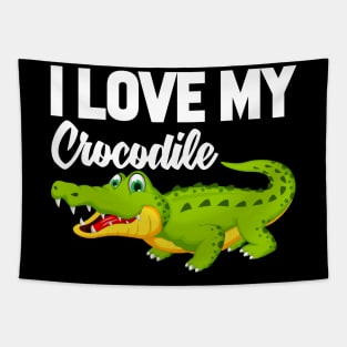 I Love My Crocodile Tapestry