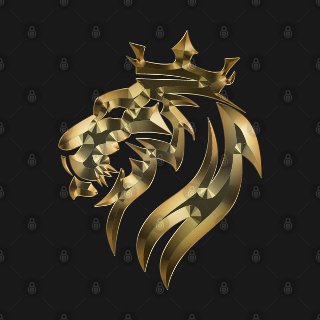 lion king logo gold edition by INDONESIA68