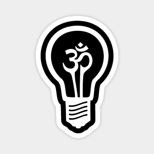 Om Meditation Lightbulb (White) Magnet