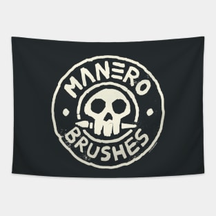 Manero Brushes Neon Logo - Cream Tapestry