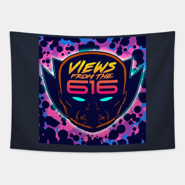 That Purple Views From The 616 Logo Tapestry by ForAllNerds