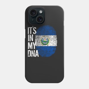 El Salvador Flag Fingerprint My Story DNA Salvadorian Phone Case