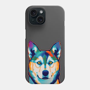 Pop Art Husky Dog Phone Case