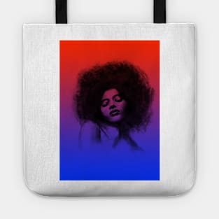 perfect afro;  Charcoal drawing, digital edited Tote