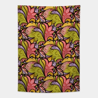 Floral Pattern in Paisley Garden Indian Style Tapestry