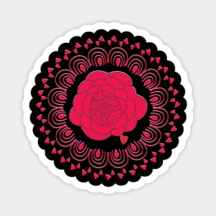 Love Rose Mandala Magnet