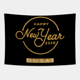 Dubai happy new year 2020 Tapestry