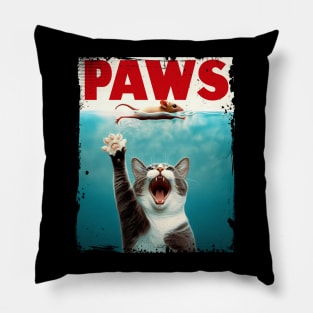 Paws | Movies | Cat & Mouse | T Shirt Design Pillow