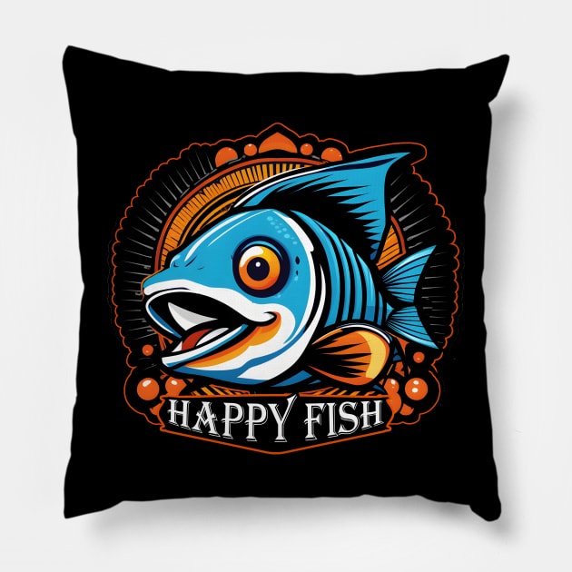 Happy Fish Pillow by DNT Designs