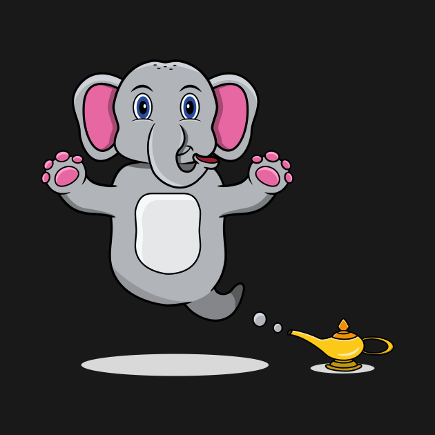 Cute Elephant Ghost  and Flying by tedykurniawan12