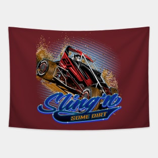 Midget Racing Sling'n Dirt Tapestry