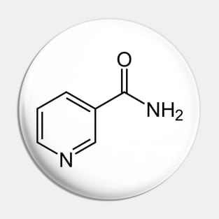 Vitamin B3 Nicotinamide C6H6N2O Molecule Pin