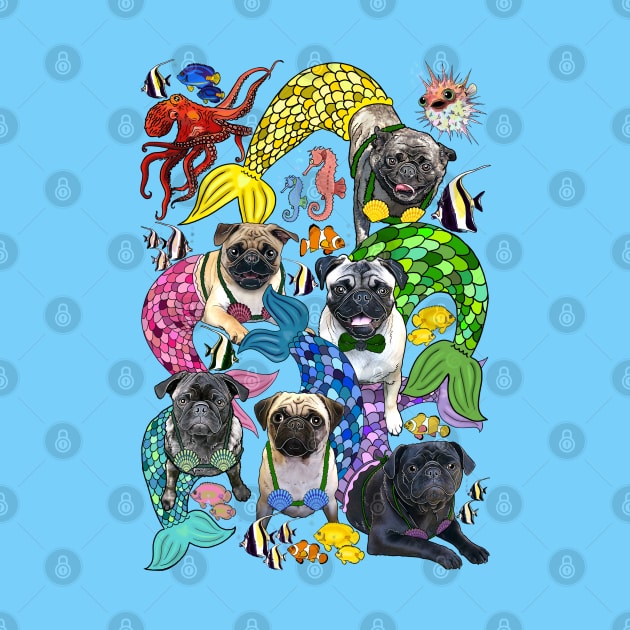 Merpugs of the Sea! by FivePugs