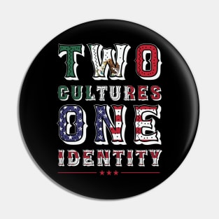 Two Cultures One Identity Pin