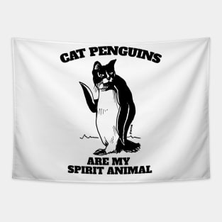 Cat Penguins are My Spirit Animal Tapestry