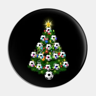 Soccer Balls Christmas Tree lights Xmas Gift Holiday Pin