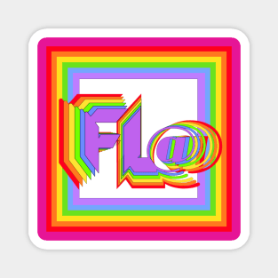 Fl@ rainbow 🌈 logo Magnet