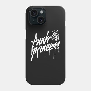 Punk Princess skull graffiti goth skater emo punk t-shirt Phone Case