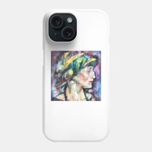 ANNA AKHMATOVA watercolor portrait .1 Phone Case