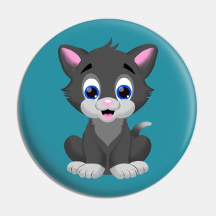 Cat in Cartoon style Pin