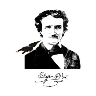 Edgar Allan Poe Raven Design T-Shirt