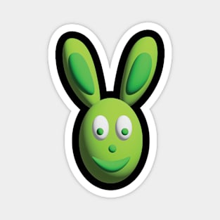 Green Rabbit Magnet