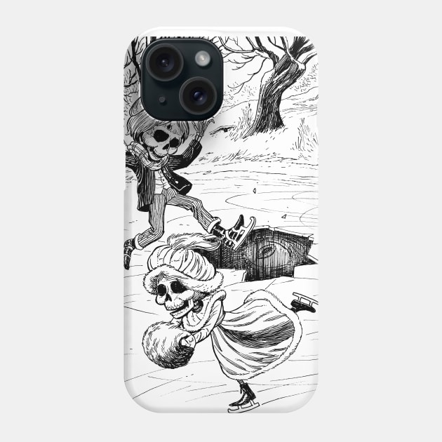 Ice Skating Phone Case by drawmanley