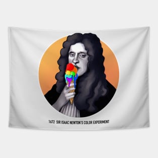 Isaac Newton color experiment ( white background version) Tapestry