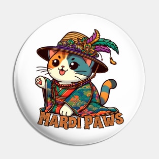 Mardi Gras cat Pin