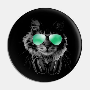 DJ Furry Cat Pin