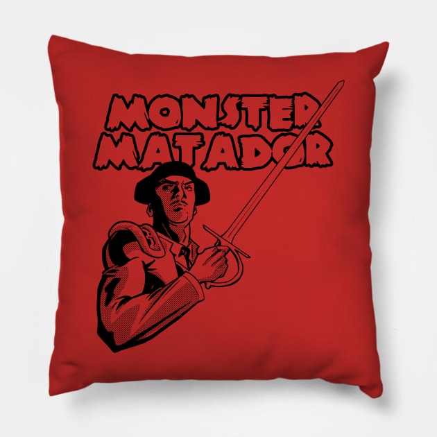 Monster Matador Pillow by Tiny Donkey Studios