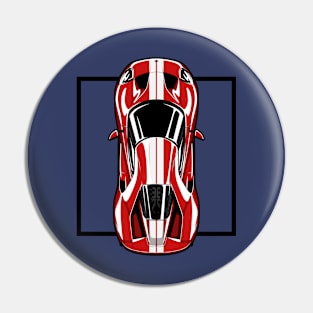 Red GT40 Supercar Pin