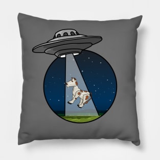 UFO Alien Little Cow Abduction Pillow