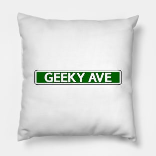 Geeky Ave Street Sign Pillow