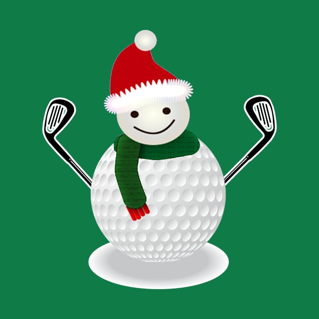 Golf ball Snowmen T-Shirt by mirach1all