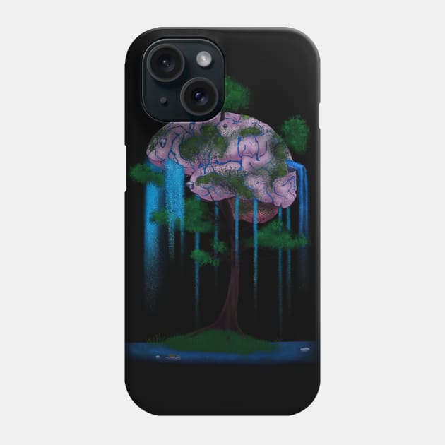 Nature on the Brain at Night Phone Case by ChePanArt