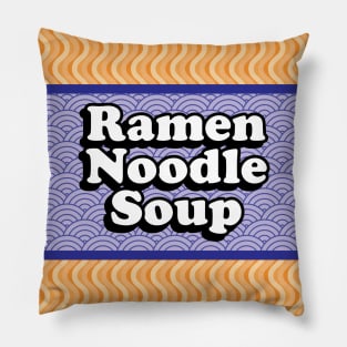 Instant Ramen Noodle Soup Packet Blue Pillow