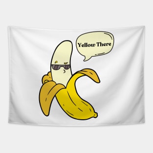 Yellow There Banana Pun Tapestry