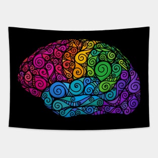 Rainbow brain Tapestry