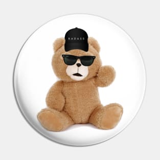 badass teddy Pin