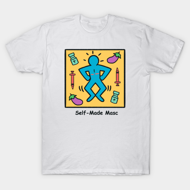 Self-Made Masc (Keith Haring) - Transgender Pride - T-Shirt | TeePublic