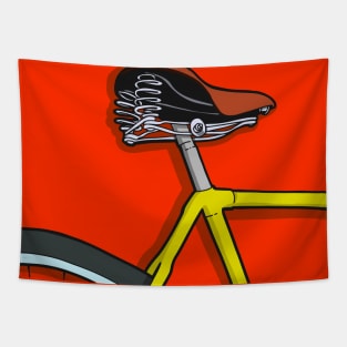 Vintage Bicycle Cartoon Style Tapestry