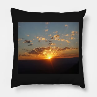 Fiery sunset with clouds Pillow