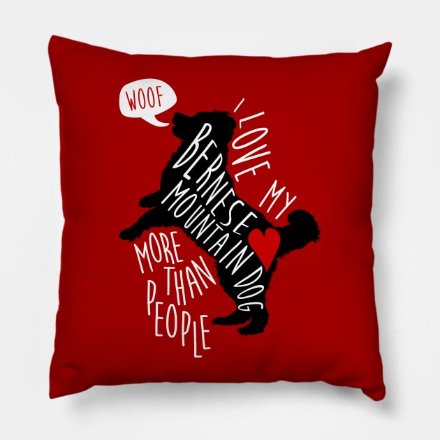 Bernese mountain dog Pillow by secondskin