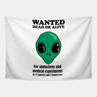 Alien Wanted Poster Tapestry