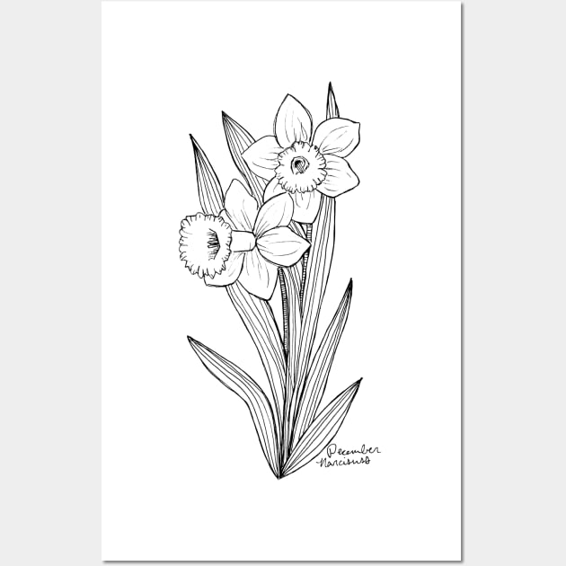 December Birth Flower Sticker - Narcissus